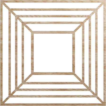 Ekena Millwork Raven Wood Fretwork Pierced Ceiling Medallion, Red Oak, 38"OD x 14"ID x 1/4"T CMWP38X38X0250RARO